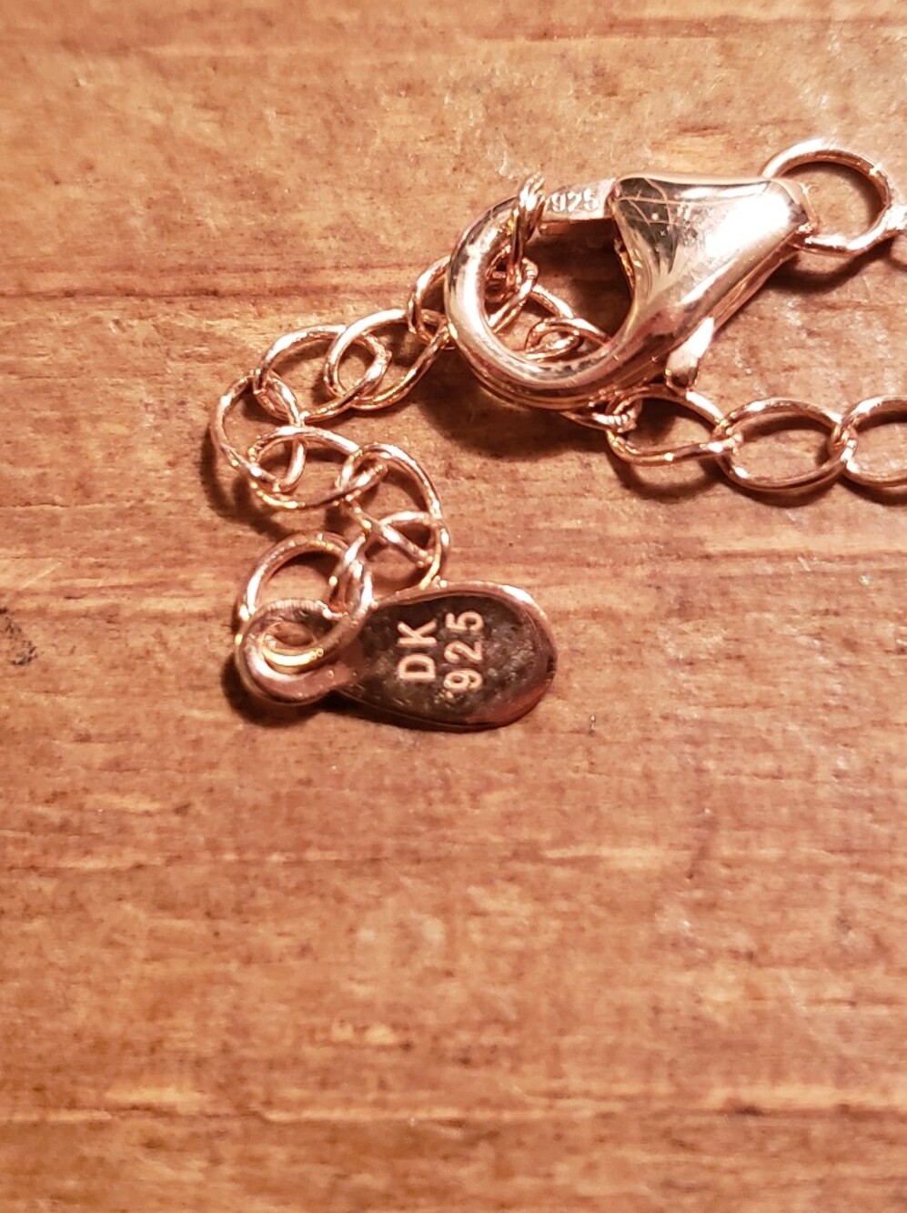 18k Rose Gold Over Sterling Necklace With Peach Morganite Cross - Picture 4 of 7